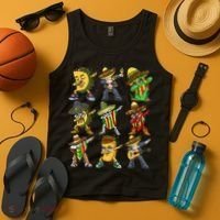 Cinco De Mayo Party Taco Dabbing Mexican Mariachi Burrito Tank Top thumb 4