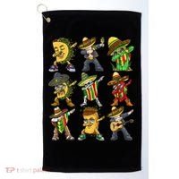 Cinco De Mayo Party Taco Dabbing Mexican Mariachi Burrito Golf Towel thumb 0