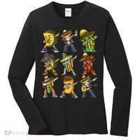 Cinco De Mayo Party Taco Dabbing Mexican Mariachi Burrito Women's Long Sleeve Shirt thumb 0