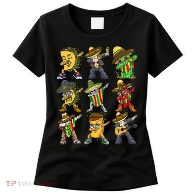 Cinco De Mayo Party Taco Dabbing Mexican Mariachi Burrito Women's T-Shirt