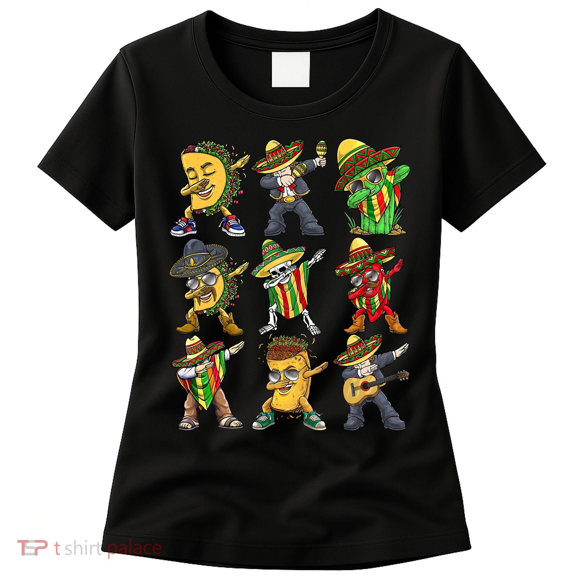 Cinco De Mayo Party Taco Dabbing Mexican Mariachi Burrito Women's T-Shirt