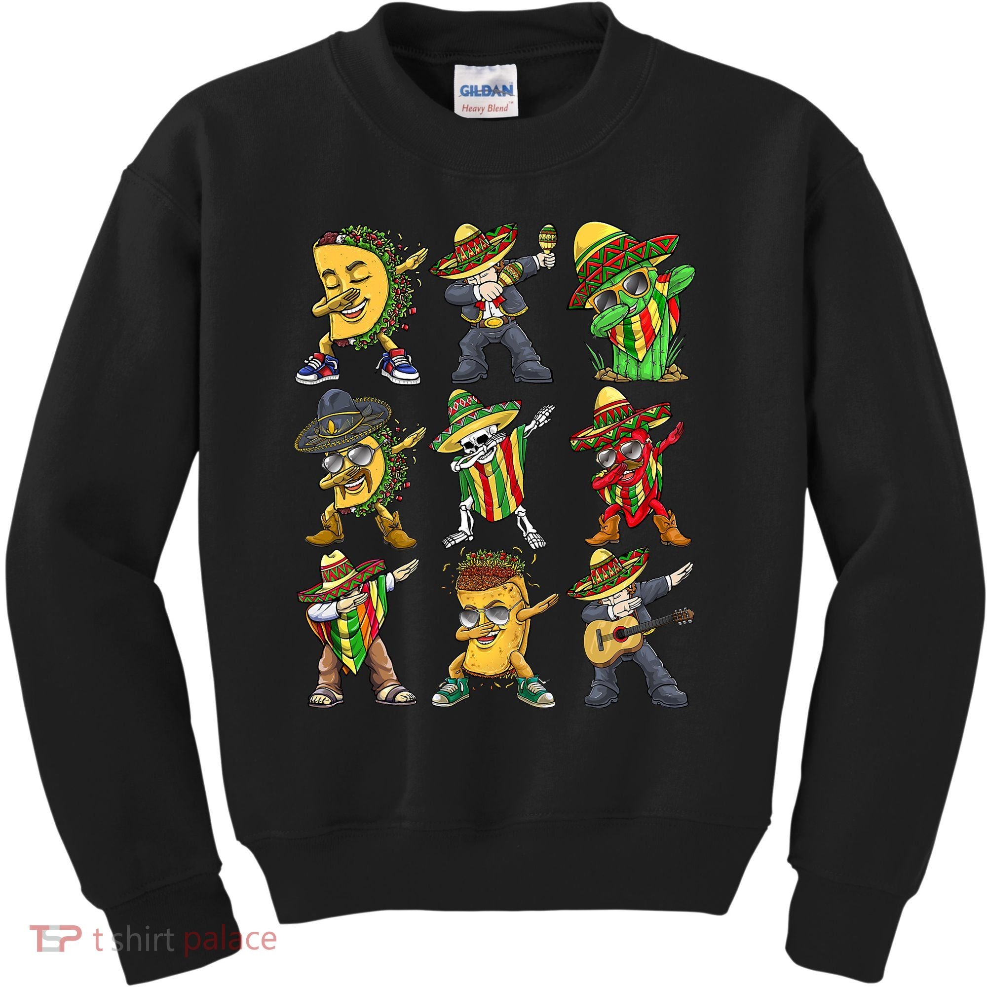 Cinco De Mayo Party Taco Dabbing Mexican Mariachi Burrito Kids Sweatshirt