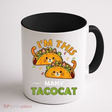 Cinco De Mayo Im This Many Tacocat Art Taco Cat Kitten Coffee Mug back
