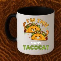 Cinco De Mayo Im This Many Tacocat Art Taco Cat Kitten Coffee Mug thumb 2