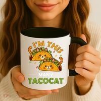 Cinco De Mayo Im This Many Tacocat Art Taco Cat Kitten Coffee Mug thumb 3