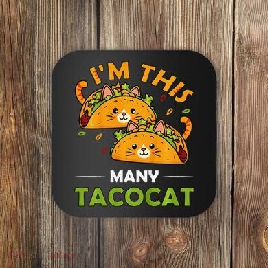 Cinco De Mayo Im This Many Tacocat Art Taco Cat Kitten Coaster