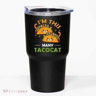 Cinco De Mayo Im This Many Tacocat Art Taco Cat Kitten Tumbler