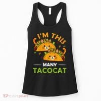 Cinco De Mayo Im This Many Tacocat Art Taco Cat Kitten Women's Tank Top thumb 0