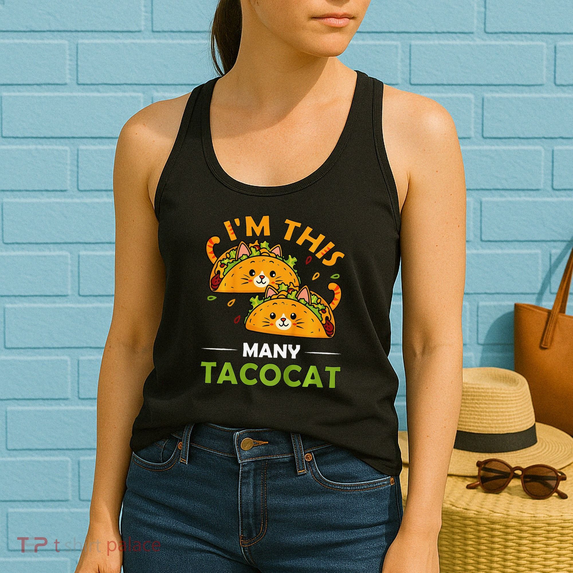 Cinco De Mayo Im This Many Tacocat Art Taco Cat Kitten Women's Tank Top