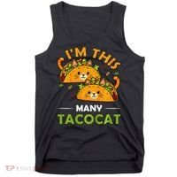 Cinco De Mayo Im This Many Tacocat Art Taco Cat Kitten Tank Top thumb 0