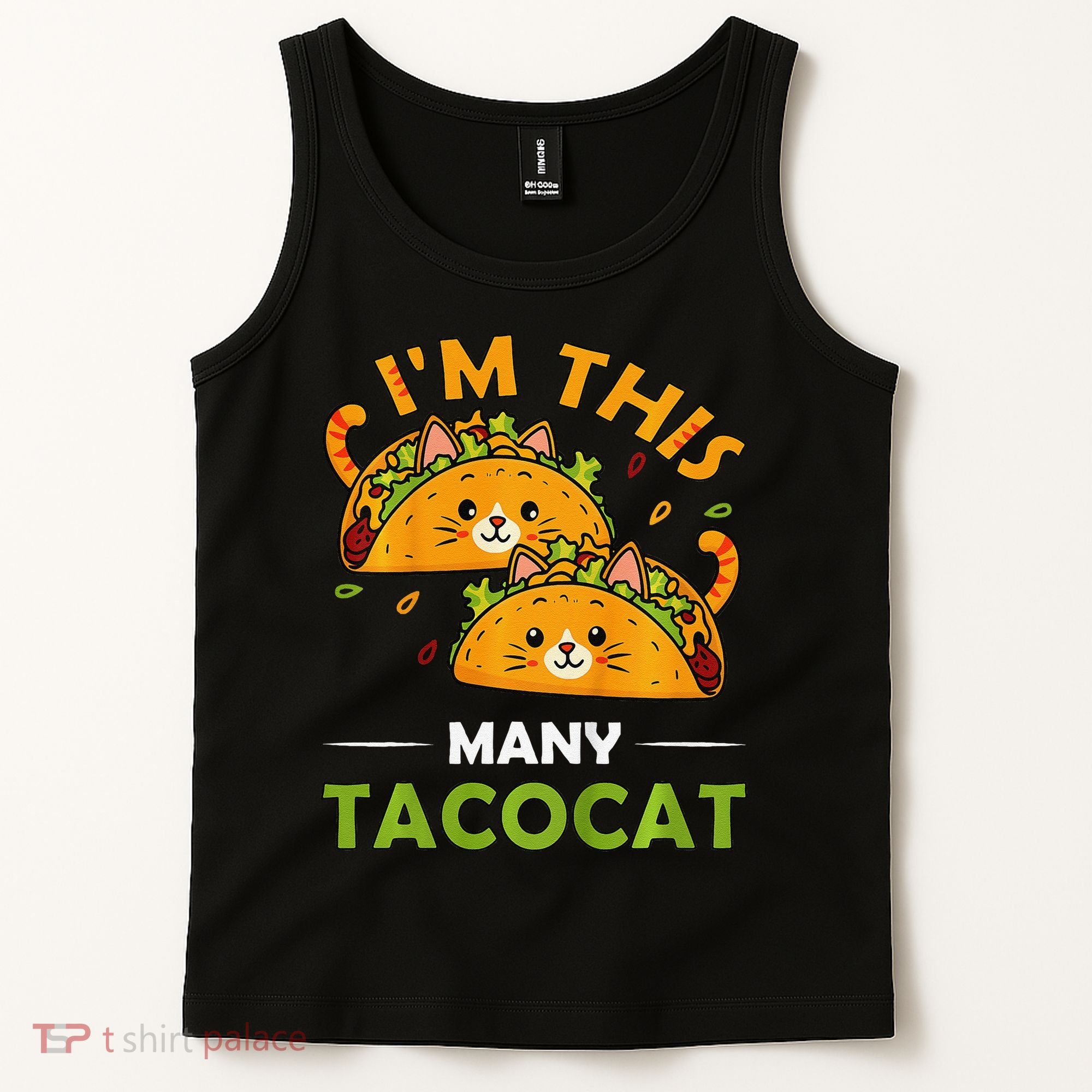 Cinco De Mayo Im This Many Tacocat Art Taco Cat Kitten Tank Top
