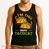 Cinco De Mayo Im This Many Tacocat Art Taco Cat Kitten Tank Top thumb 3
