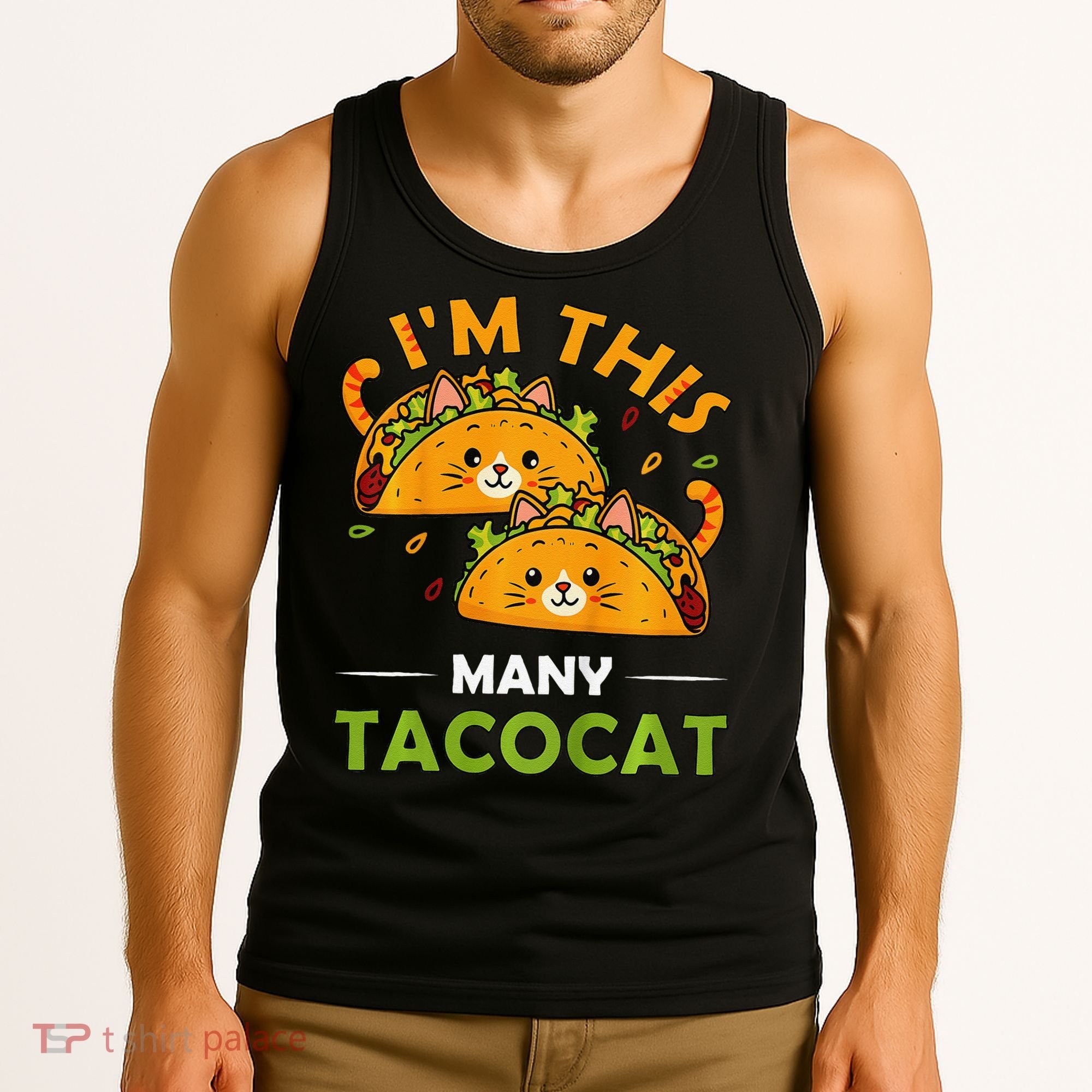 Cinco De Mayo Im This Many Tacocat Art Taco Cat Kitten Tank Top