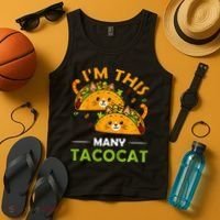 Cinco De Mayo Im This Many Tacocat Art Taco Cat Kitten Tank Top thumb 4