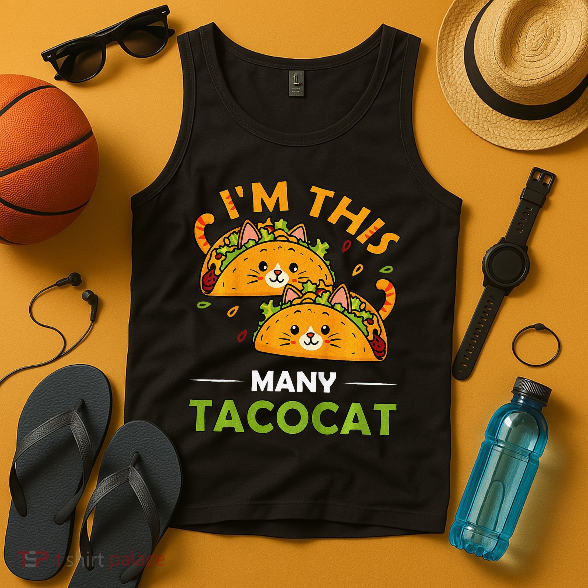 Cinco De Mayo Im This Many Tacocat Art Taco Cat Kitten Tank Top