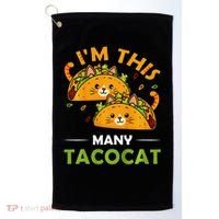 Cinco De Mayo Im This Many Tacocat Art Taco Cat Kitten Golf Towel thumb 0