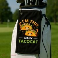Cinco De Mayo Im This Many Tacocat Art Taco Cat Kitten Golf Towel thumb 2