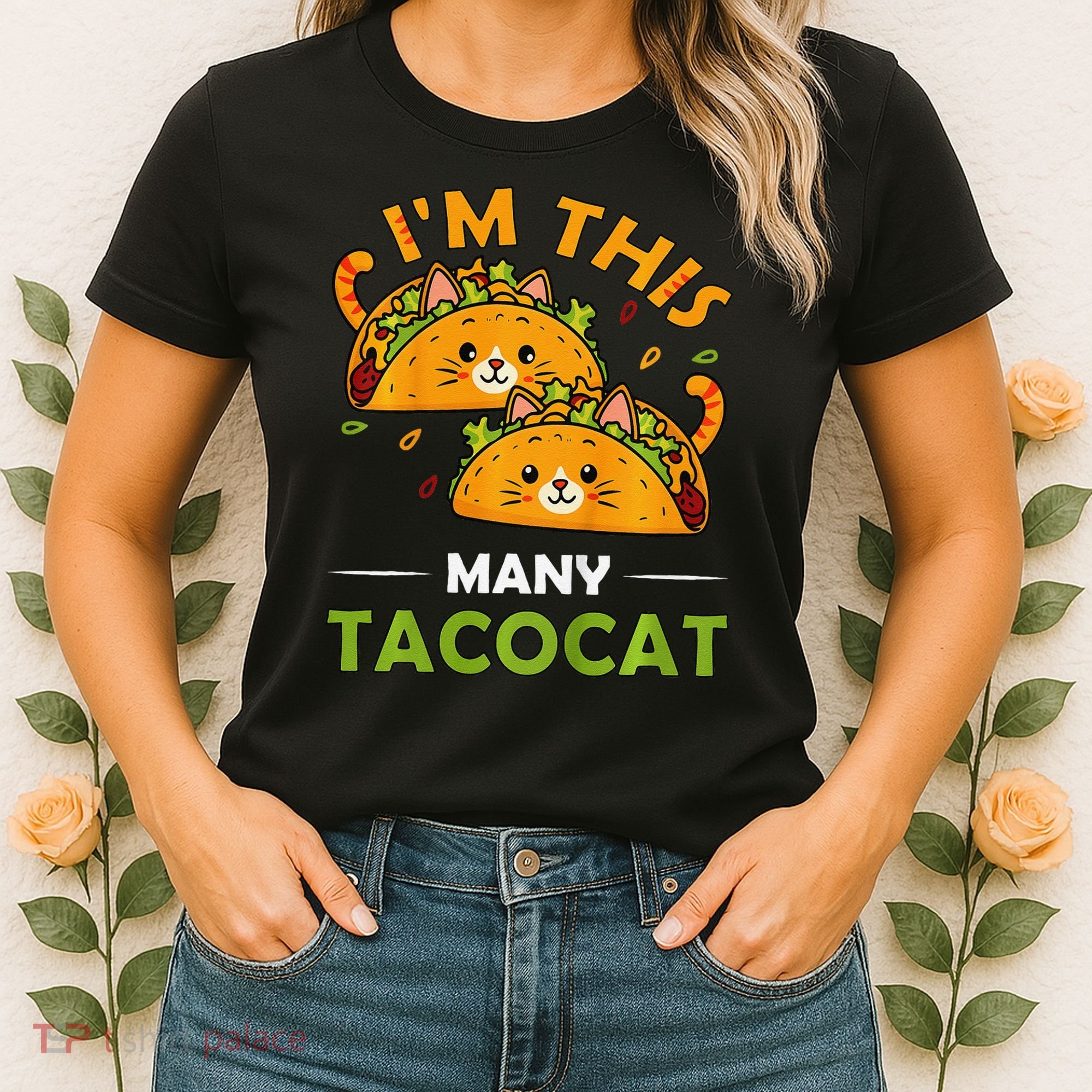 Cinco De Mayo Im This Many Tacocat Art Taco Cat Kitten Women's T-Shirt