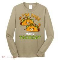 Cinco De Mayo Im This Many Tacocat Art Taco Cat Kitten Long Sleeve Shirt thumb 0