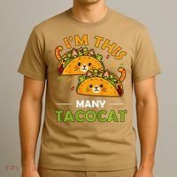 Cinco De Mayo Im This Many Tacocat Art Taco Cat Kitten T-Shirt thumb 3