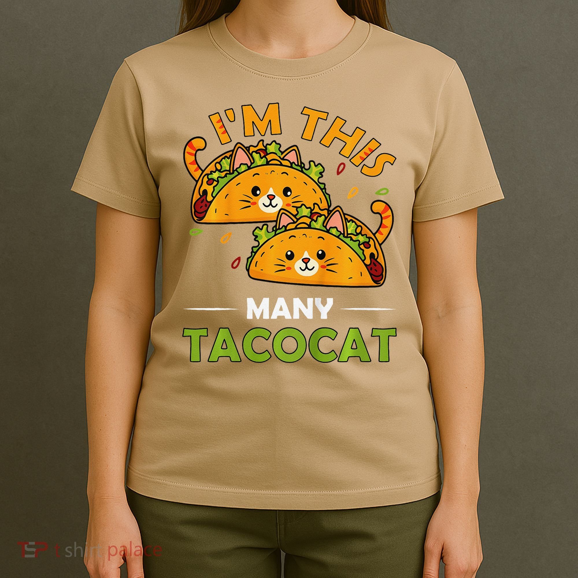 Cinco De Mayo Im This Many Tacocat Art Taco Cat Kitten T-Shirt