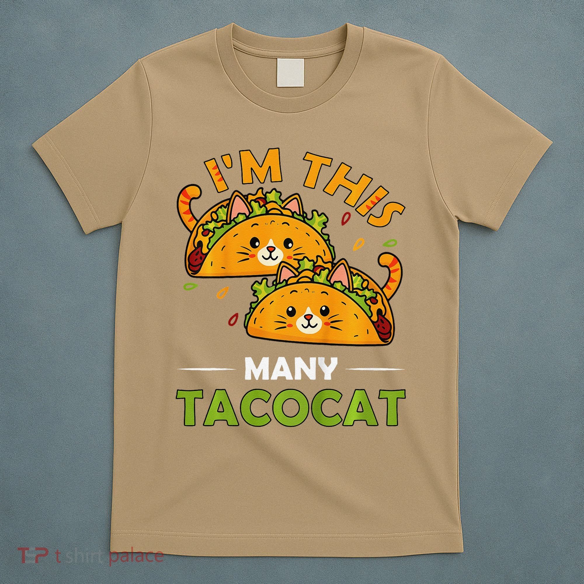 Cinco De Mayo Im This Many Tacocat Art Taco Cat Kitten T-Shirt