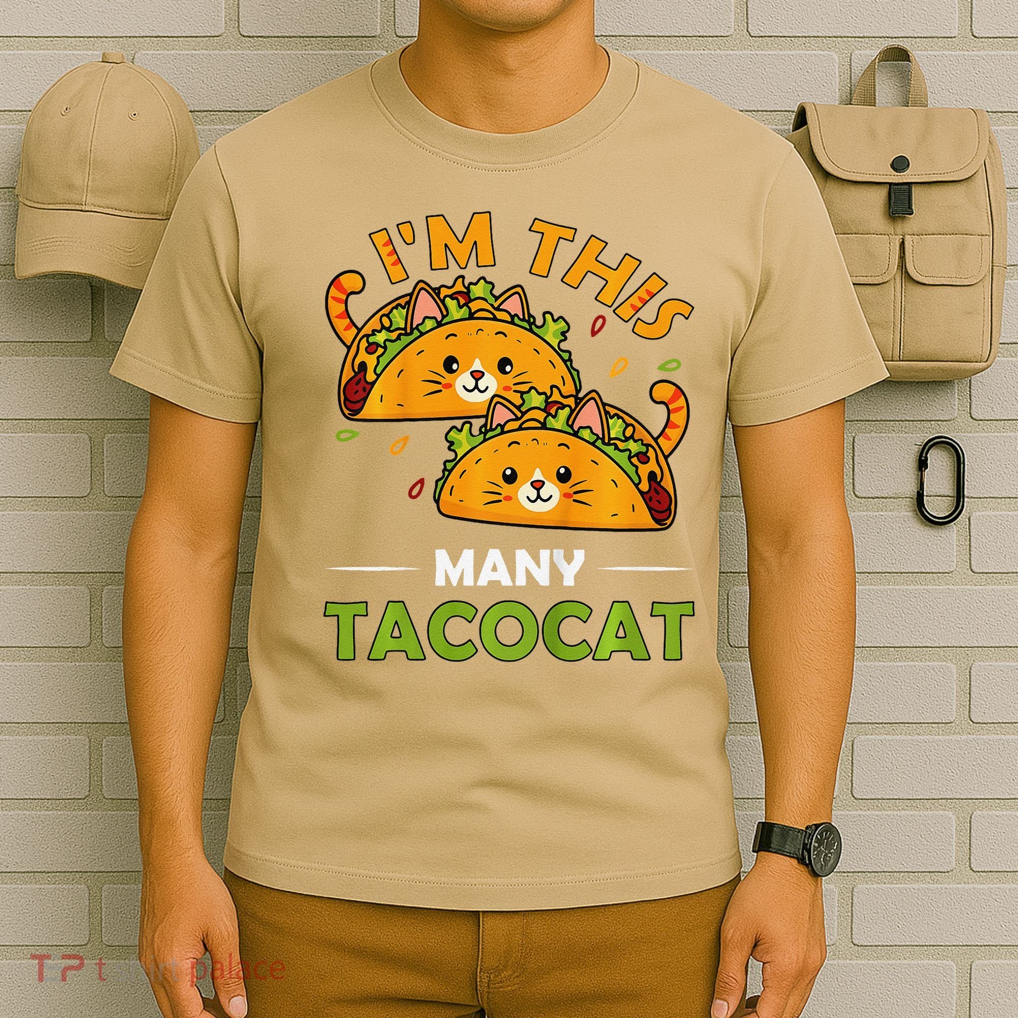 Cinco De Mayo Im This Many Tacocat Art Taco Cat Kitten T-Shirt