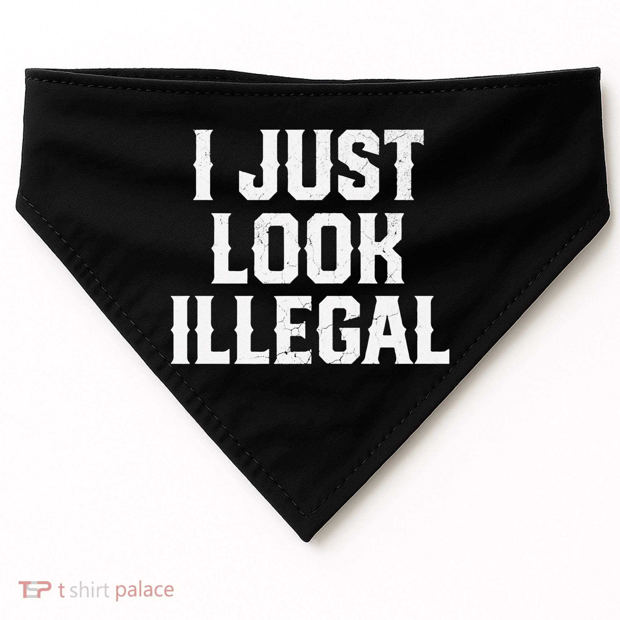 Cinco De Mayo I JUST LOOK ILLEGAL Mexican Funny USA-Made Doggie Bandana