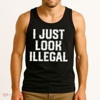 Cinco De Mayo I JUST LOOK ILLEGAL Mexican Funny Tank Top thumb 3