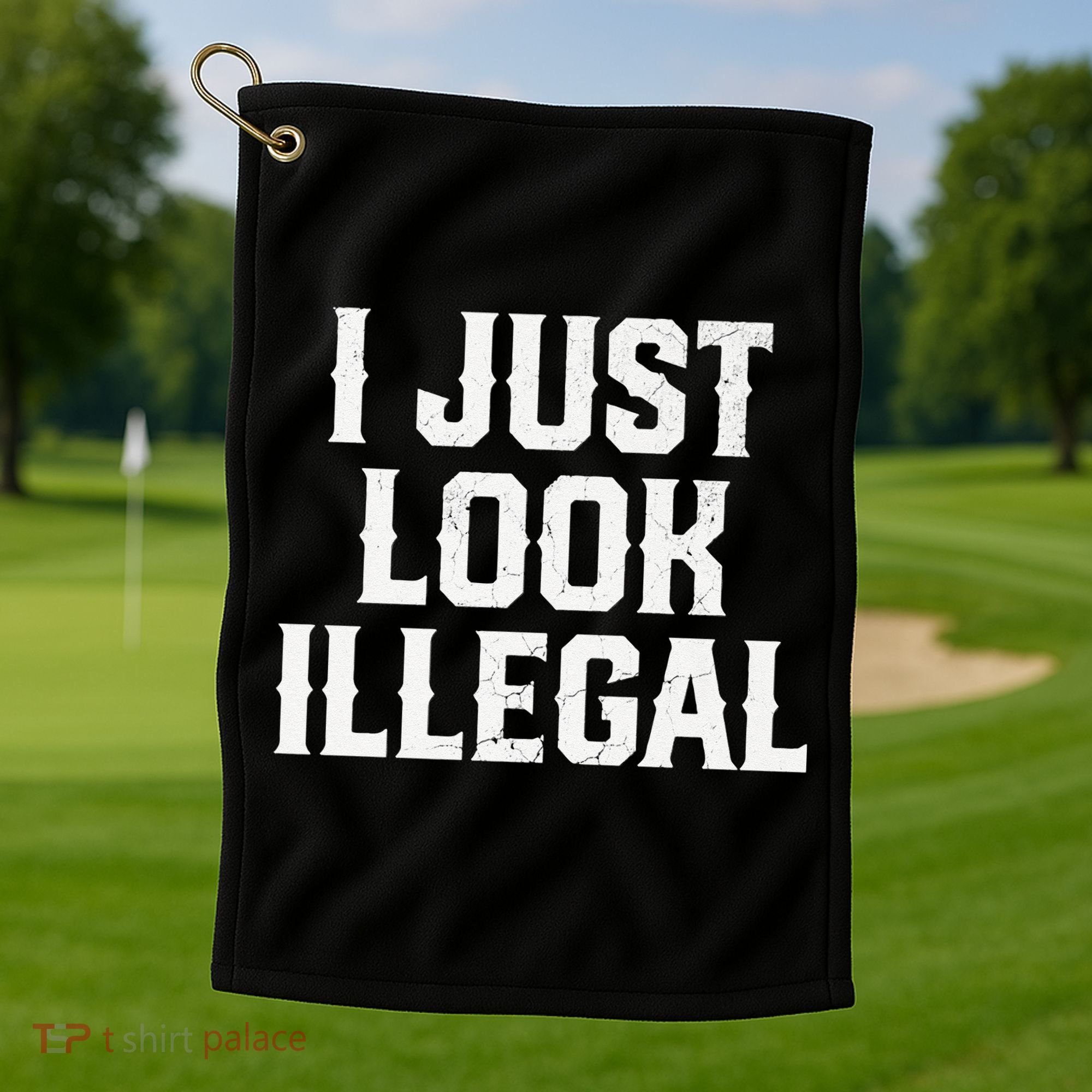 Cinco De Mayo I JUST LOOK ILLEGAL Mexican Funny Golf Towel