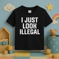 Cinco De Mayo I JUST LOOK ILLEGAL Mexican Funny Toddler T-Shirt thumb 3