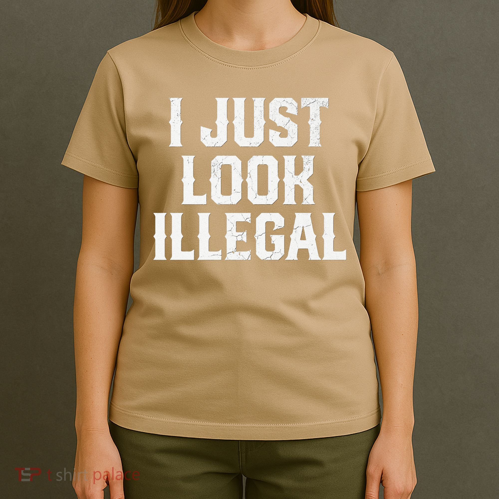 Cinco De Mayo I JUST LOOK ILLEGAL Mexican Funny T-Shirt