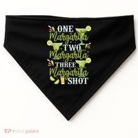 Cinco De Mayo One Margarita Two Margarita Three Margarita USA-Made Doggie Bandana thumb 0