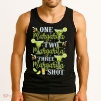 Cinco De Mayo One Margarita Two Margarita Three Margarita Tank Top thumb 3