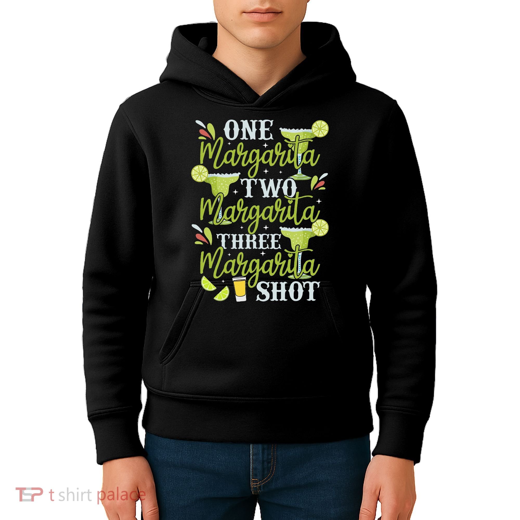 Cinco De Mayo One Margarita Two Margarita Three Margarita Kids Hoodie