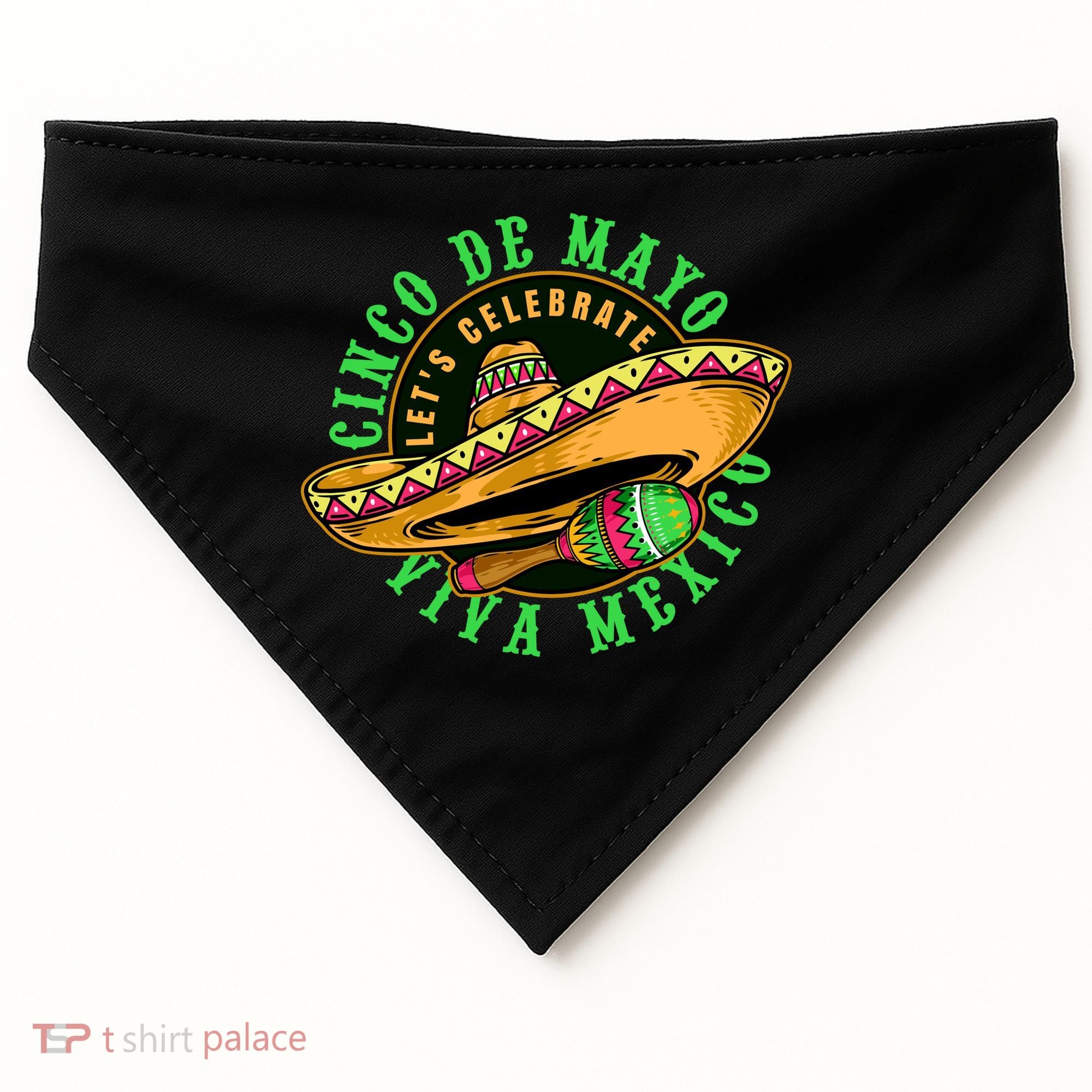 Cinco De Mayo Viva Mexico USA-Made Doggie Bandana