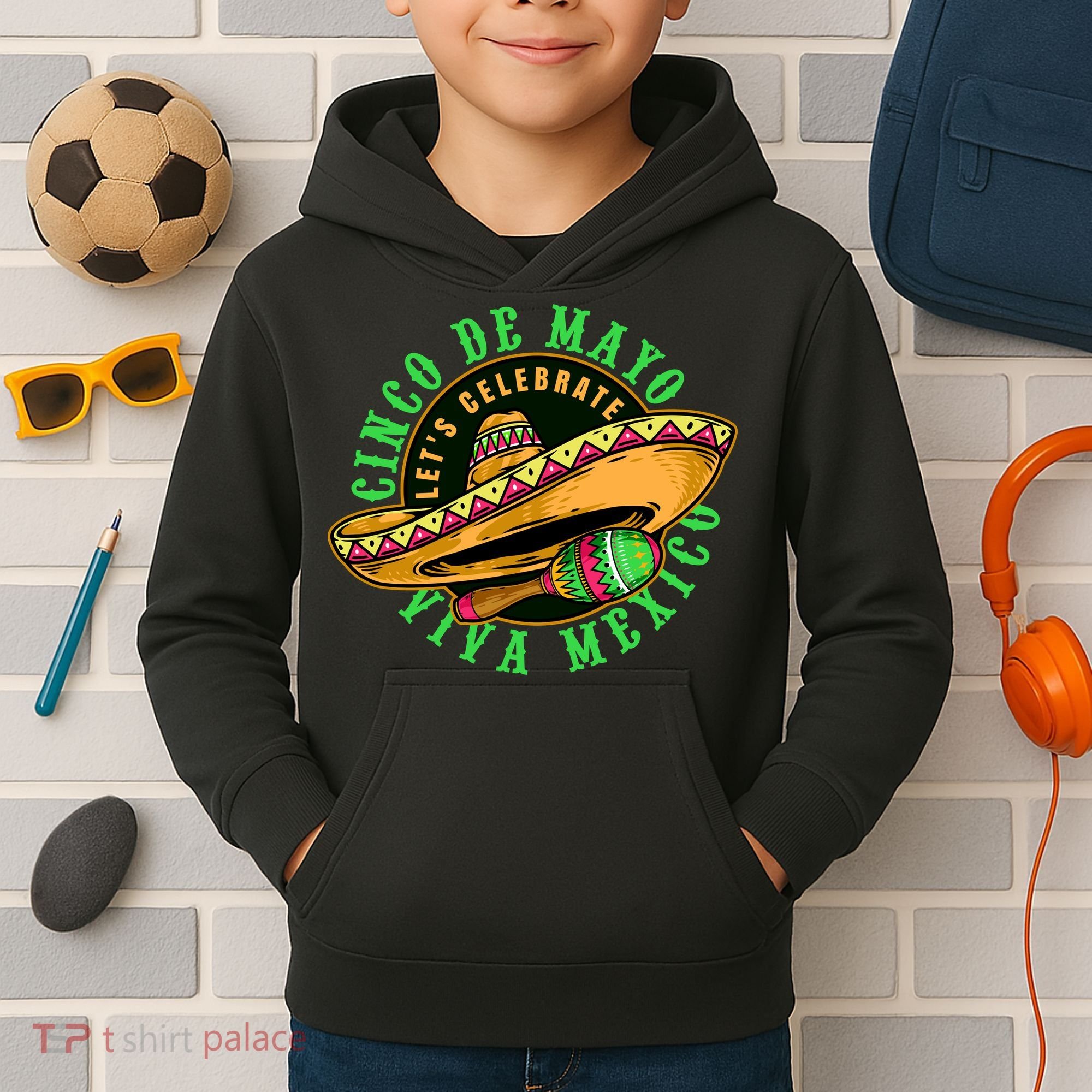 Cinco De Mayo Viva Mexico Kids Hoodie