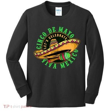 Cinco De Mayo Viva Mexico Kids Long Sleeve Shirt