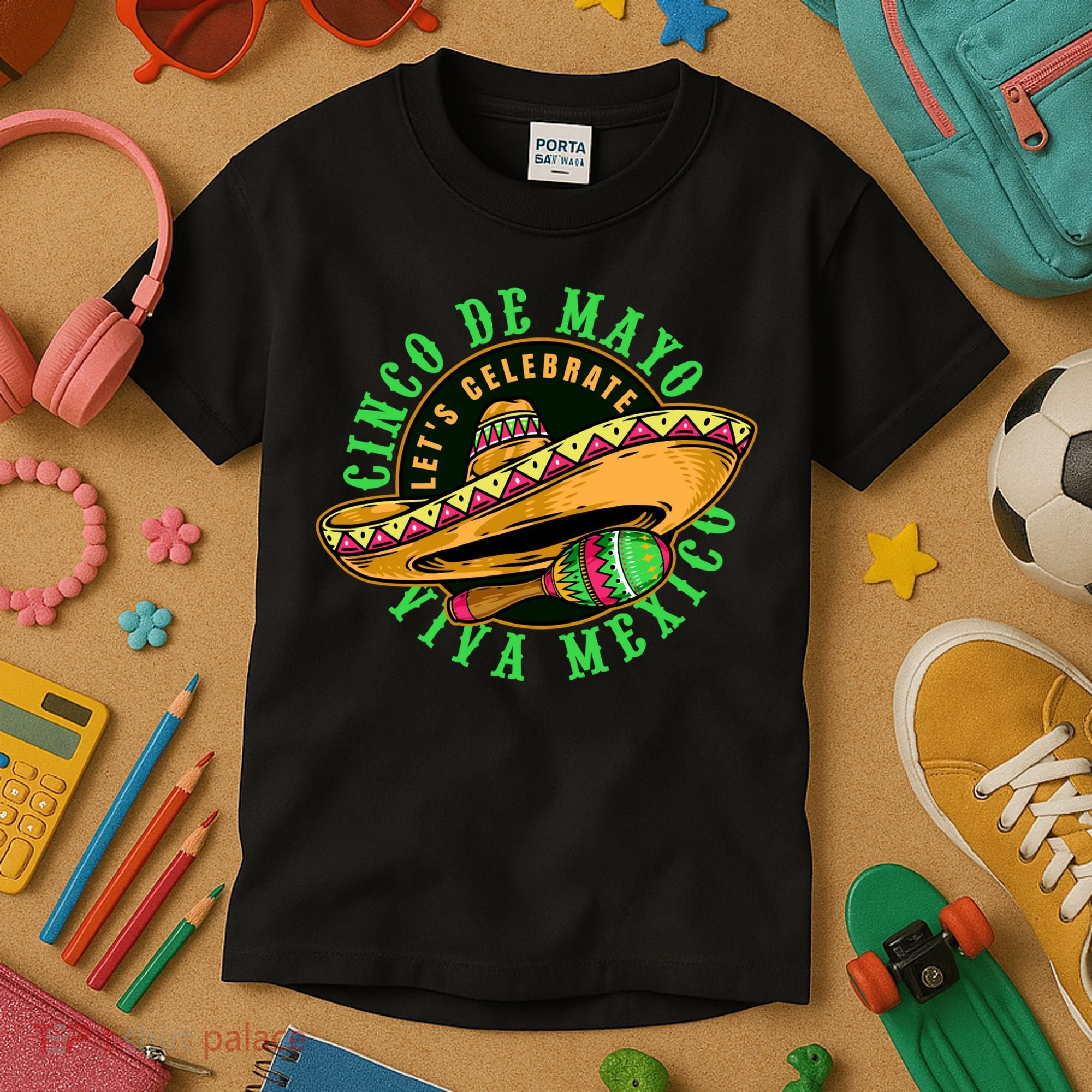Cinco De Mayo Viva Mexico Kids T-Shirt