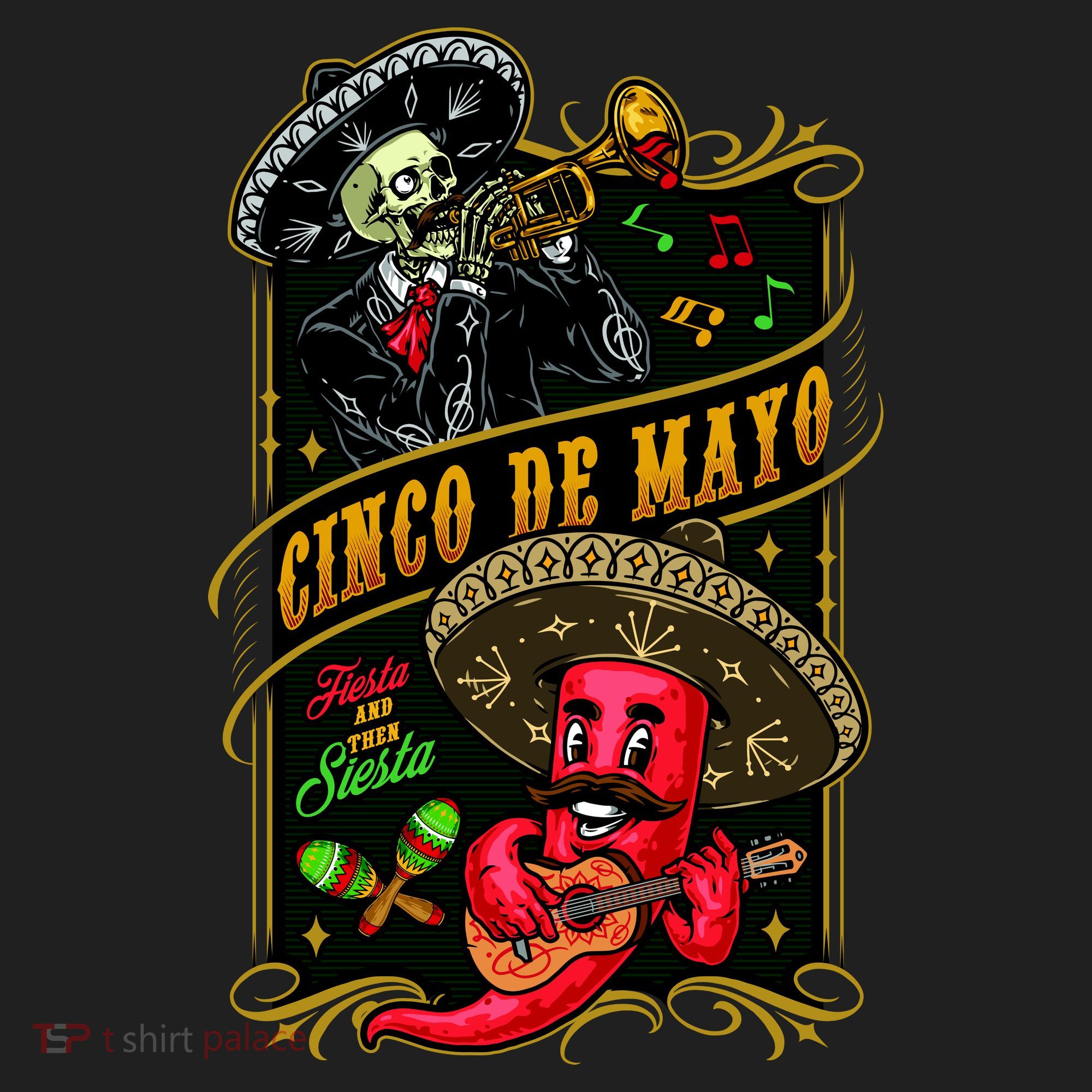 Cinco De Mayo Fiesta And Then Siesta Skeleton Pepper Music Women's Sweatshirt