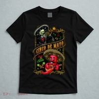Cinco De Mayo Fiesta And Then Siesta Skeleton Pepper Music T-Shirt thumb 5