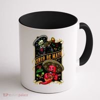 Cinco De Mayo Fiesta And Then Siesta Skeleton Pepper Music Coffee Mug thumb 1