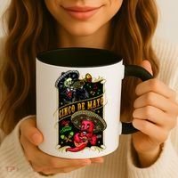 Cinco De Mayo Fiesta And Then Siesta Skeleton Pepper Music Coffee Mug thumb 3