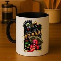 Cinco De Mayo Fiesta And Then Siesta Skeleton Pepper Music Coffee Mug thumb 4