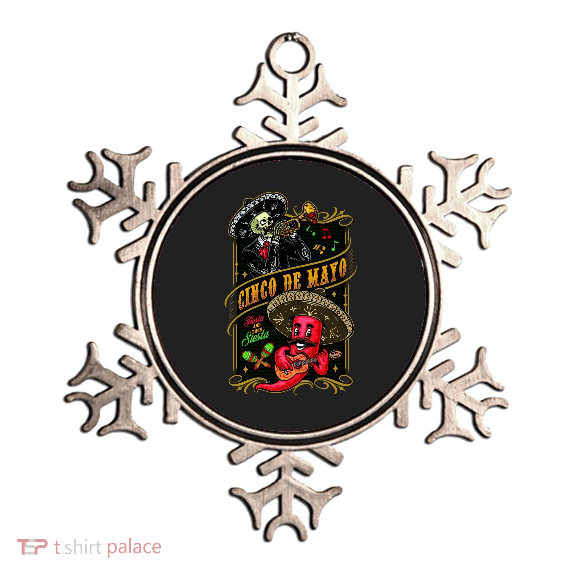 Cinco De Mayo Fiesta And Then Siesta Skeleton Pepper Music Ornament