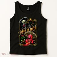Cinco De Mayo Fiesta And Then Siesta Skeleton Pepper Music Tank Top thumb 2
