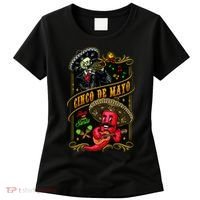 Cinco De Mayo Fiesta And Then Siesta Skeleton Pepper Music Women's T-Shirt thumb 0