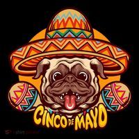 Cinco De Mayo Cute Pug Backpack thumb 2