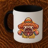 Cinco De Mayo Cute Pug Coffee Mug thumb 2