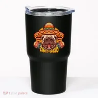 Cinco De Mayo Cute Pug Tumbler thumb 0